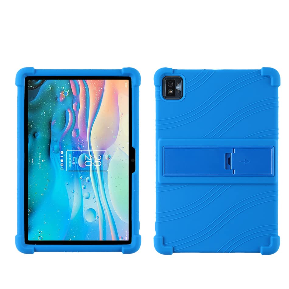 FKQLH Case for Blackview Tab 12, Adjustable Soft Silicone Kids Friendly Protective Cover for Blackview Tab 12 10 Inch, Dark Blue