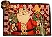 Tache Set of 4 Festive Tapestry Christmas Cute Santa Claus Is Coming to Town Placemat