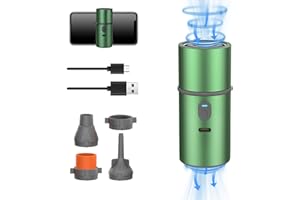 JSLOVE Electric Portable Air Pump with 2500mAh Battery, USB Rechargeable, Mini Inflate/Deflate Pump for Inflatable Cushions, Pool Toys, Floats, Swimming Rings, Air Mattress Beds, Vacuum Storage Bags