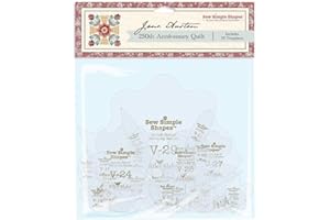 GENERIC Jane Austen 250th Anniversary Quilt Sew Simple Shapes by Lori Holt – 29 Plastic Templates for Appliqué & Quilting – See-Through Fussy Cut Tools for Block of The Month Project