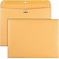 Quality Park 9 x 12 Clasp Envelopes, Deeply Gummed Flaps for Permanent Secure Seal, Great for Filing, Storing or Organizing Documents, 28 lb. Brown Kraft, Open Side, 100/Box (QUA38090)