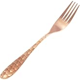 7.28" Copper Dinner Forks Copper Dinner Forks, Mirror Finish &amp; Dishwasher Safe, Use for Home, Kitchen or Restaurant