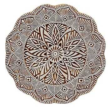 Download Visual Arts Mandala Buddhist Meditation Symbol Hand Carved Round 4inch Fabric Textile Wood Stamp Indian Print Block Craft Supplies Tools