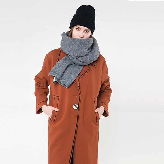 Amazon マフラー レディース スカーフ ストール 大判 カシミヤ混紡 防寒 ファッション 女性誕生日プレゼント 無地 メンズ 秋冬春 グレー スカーフ 通販