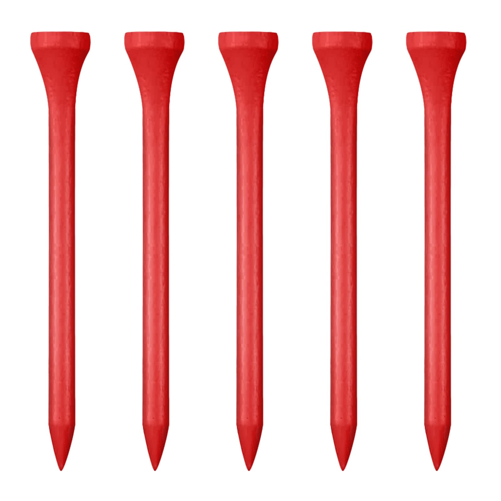 Zivisk Wooden Golf Tees 3-1/4 inch 100 Count, Long Golf Wood Tees(Red,83mm)