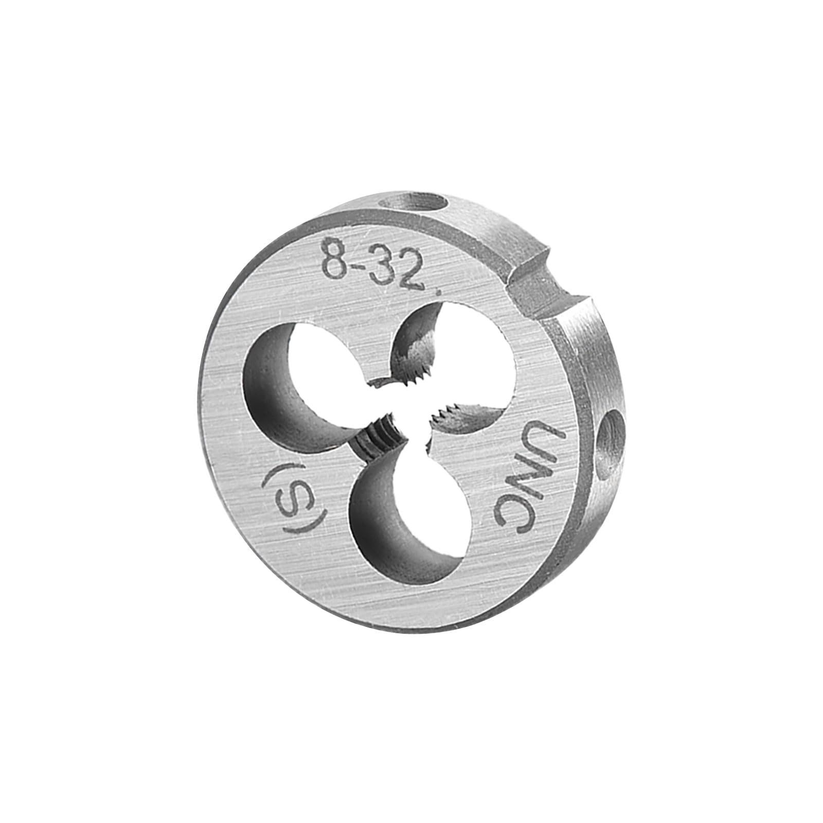 CoCud Round Die, 8#-32 UNC, Alloy Steel Thread Right Hand Threading Die - (Applications: for Processing External Threads for Metal Plastic)