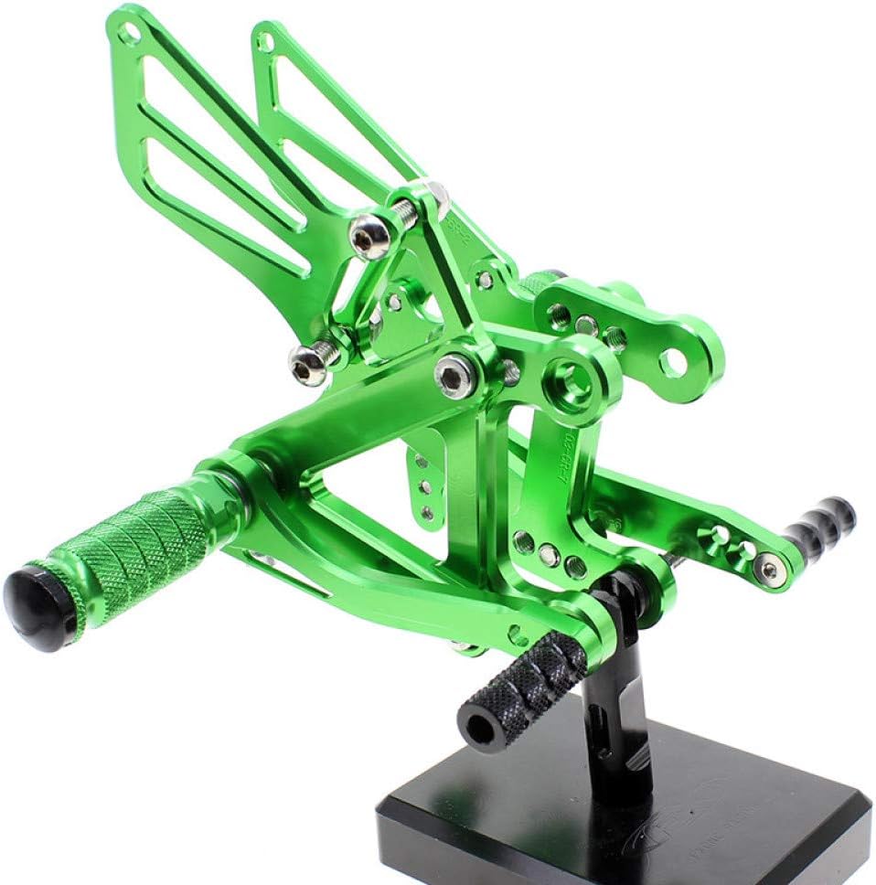 WGJTXYDW Aluminum Motorcycle Foot Pegs Rest Footpegs Pedals Rearset Footrest,for Kawasaki Ninja ZX6R ZX636 ZX 6R ZX 636 2003-2004