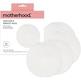 Motherhood Maternity Washable Nursing Pads &ndash; Reusable Bamboo Breast Pads for Breastfeeding, Leak Proof &amp; Ultra Absorbent, Soft &amp; Discreet, Includes Wet/Dry Bag &amp; Laundry Bag, 12 Pack
