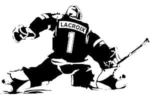 Hockey Goalie Vinyl Decal, Personalized Ice Goaltender, Custom name, jersey numbers, Man Cave, Bedroom decor, playroom, Custo