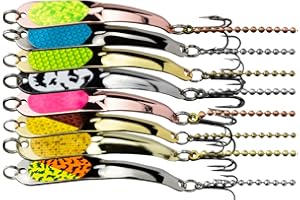 IRON DECOY Steely Spoon Fishing Lures, Multipack Bundles, Casting, Trolling, Jigging, Ice, Lake, River, Stream, Freshwater, Trout, Bass, Walleye, Salmon, Crappie, Pike