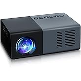 Mini Projector, Small Portable Projector .Suitable for children's gifts Video Projector, indoor video movies, and games. with Remote Control.Compatible for Smartphone, Laptop, PC(J9-B)