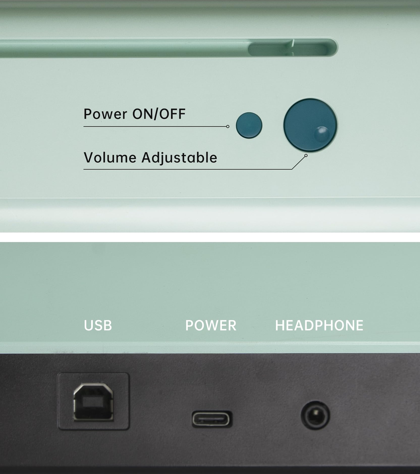 The ONE Smart Keyboard COLOR Teclado de piano con 61 teclas iluminadas, piano eléctrico para principiantes con 256 tonos, 64 polifonía, luces LED integradas y aplicaciones, compatible con USB MIDI/auriculares (púrpura)