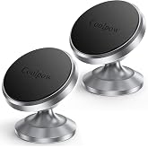 【2-Pack】Magnetic Phone Holder for Car Dash Strong Magnetic Car Phone Mount | All Metal 360&deg; Rotation Magnetic Phone Mount for Car Phone Holder Mount With 4 Metal Plate Magnetic Car Mount for iphone