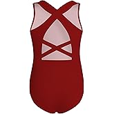 Phineein Girls Gymnastics Leotards Crisscross Back - Kids Sleeveless Ballet Dance Fancy Crossover Leotard