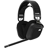 CORSAIR HS80 RGB WIRELESS Multiplatform Gaming Headset - Dolby Atmos - Lightweight Comfort Design - Broadcast Quality Microph