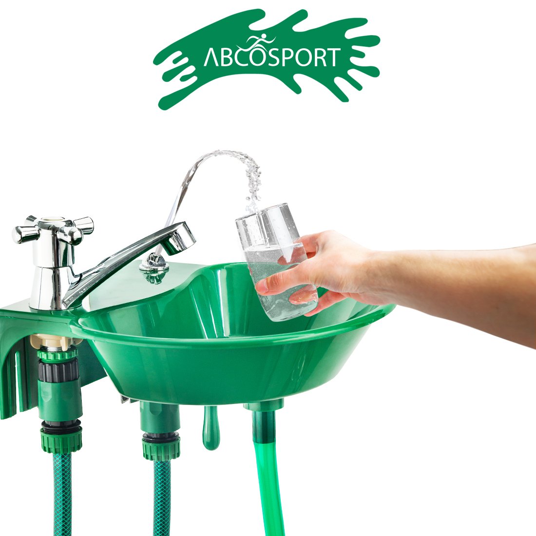 Outdoor Sink And Faucet Fixture Built In Drinking Water Fountain