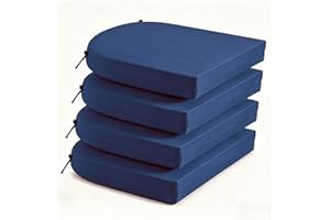 Bafode Patio Chair Cushions Set of 4, 17" x 16" x 2" Waterproof Outdoor Chair Cushions for Furniture, Seat Cushion with Ties,