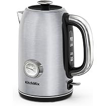 KitchMix Electric Kettle,1.7L Stainless Steel Tea Kettle with