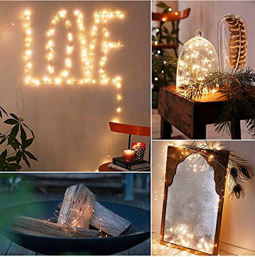 Classic CBL Festival decorative lamp USB Plug In, 33Ft 100 LED Warm White Waterproof Starry String Lights for Bedroom Indoor Outdoor Decorative (Warm white)