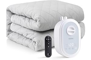 NEAT AquaPad CozyFlow Mini Water Heated Mattress Pad, 3 YR AquaCare, UL499 Tested, No Electric Wire, All Digital, AirQuiet 2.0 Technology, Smart, Smooth, Hydro Heat (Queen)