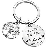ZQEOU Nana Keychain Grandma Gifts From Grandchildren For Grammy Keychain Grandmother Jewelry