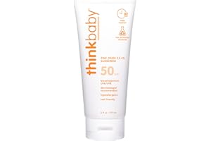 Thinkbaby SPF 50+ Baby Sunscreen, 6 Oz. – Safe, Natural Mineral Sun Cream for Babies - Water Resistant, Broad Spectrum UVA/UV —  skincare product