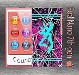 Us Seller Country Girl Hot Pink Camo and Light Blue Buck Apple Ipod Nano 7 Th Generation Snap on Case Ships From the U S A