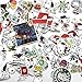 Cartoon Cute Style Dog Snoopy Stickers for Laptop Stickers Motorcycle Bicycle Water Bottle Skateboard Luggage Decal Graffiti Patches 62pcs Stickers