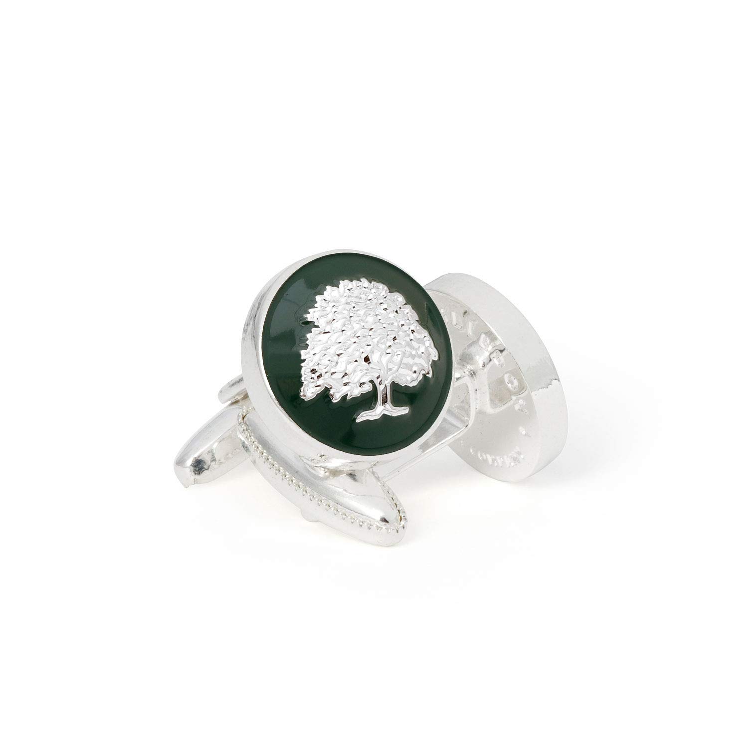 The Oak Cufflinks in green and Silver