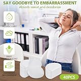 LOPHE 40Pcs Armpit Sweat Pads Underarm Sweat Patches Invisible Ultra Thin view 5