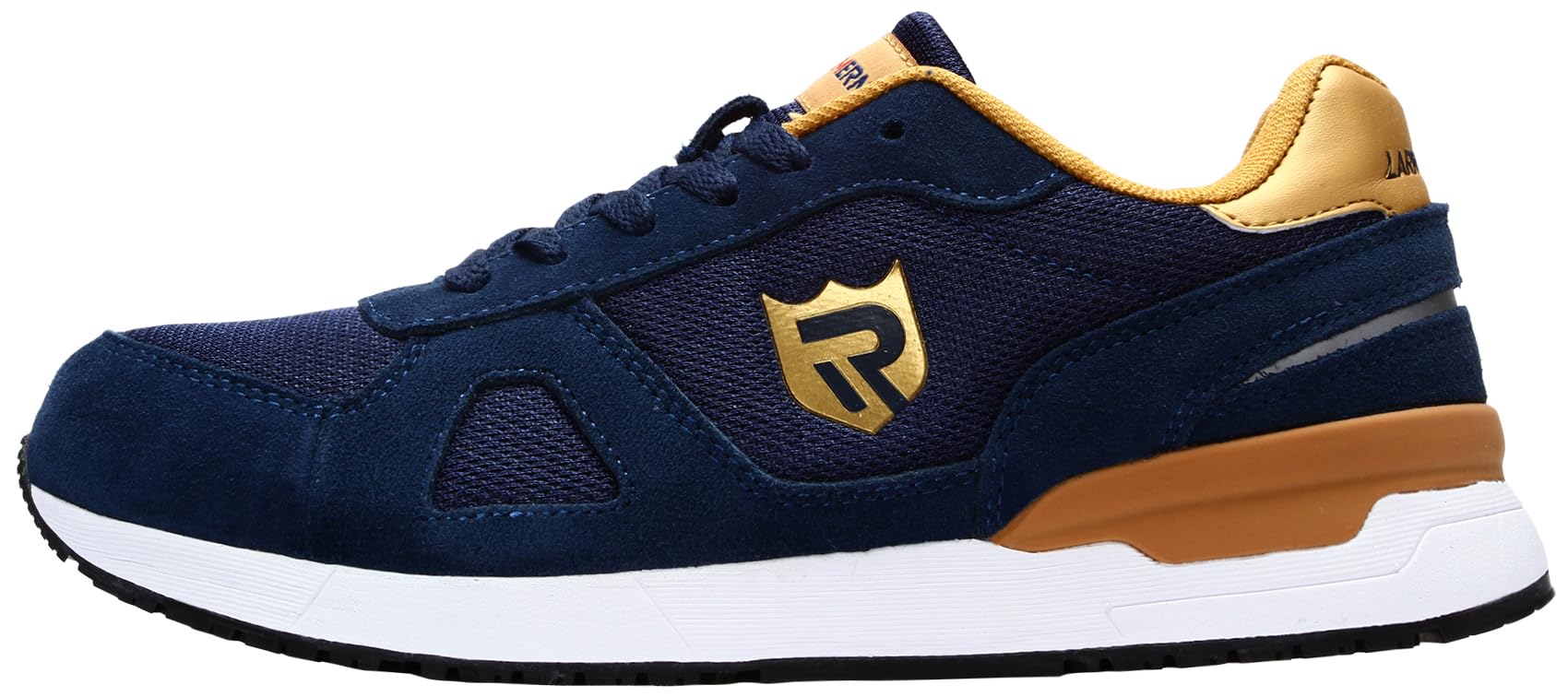 LARNMERN PRO Arbeitsschuhe Herren Sicherheitsschuhe Herren Arbeitsschuhe mit Stahlkappe Leicht SRC rutschfest Sportlich Schutzschuhe Saphirblau Größe 44 EU 8