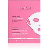 BEAUTICAL Reusable Face Mask for Skincare – Soft Medical-Grade Silicone for Hydration Lock, Boosts Product Absorption, Holds Sheet Masks in Place, Washable & Travel-Friendly