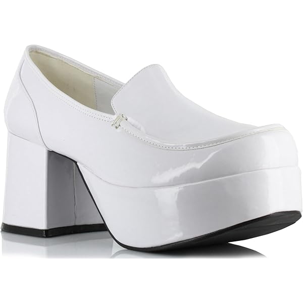 70s 80s Retro Style – Mens Black Patent Leather Platform Shoes By Ellie Shoes (Pimp Style)