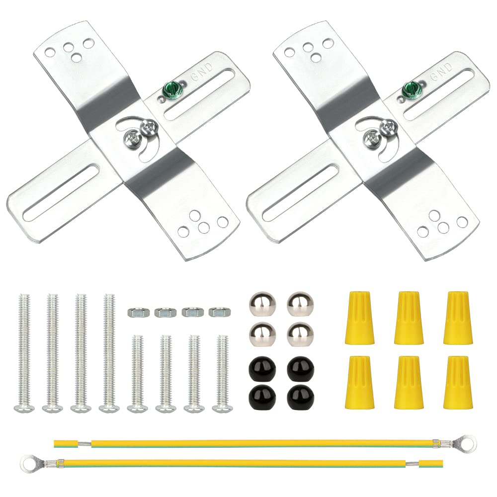 Photo 1 of Helunsi 2 Sets Light Fixture Mounting Bracket, 4 inch Universal Crossbar for Lighting, Ceiling Fan Mounting Plate, Steel Crossbar Rotatable, Mounting Cross Brackets with Complete Accessories - 4"