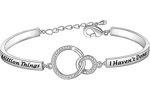 PLITI Musical Indpired Gift Musical Gift There's A Million Things I Haven't Done But Just You Wait Musical Quote Jewelry Inspirational Bracelet for Friend