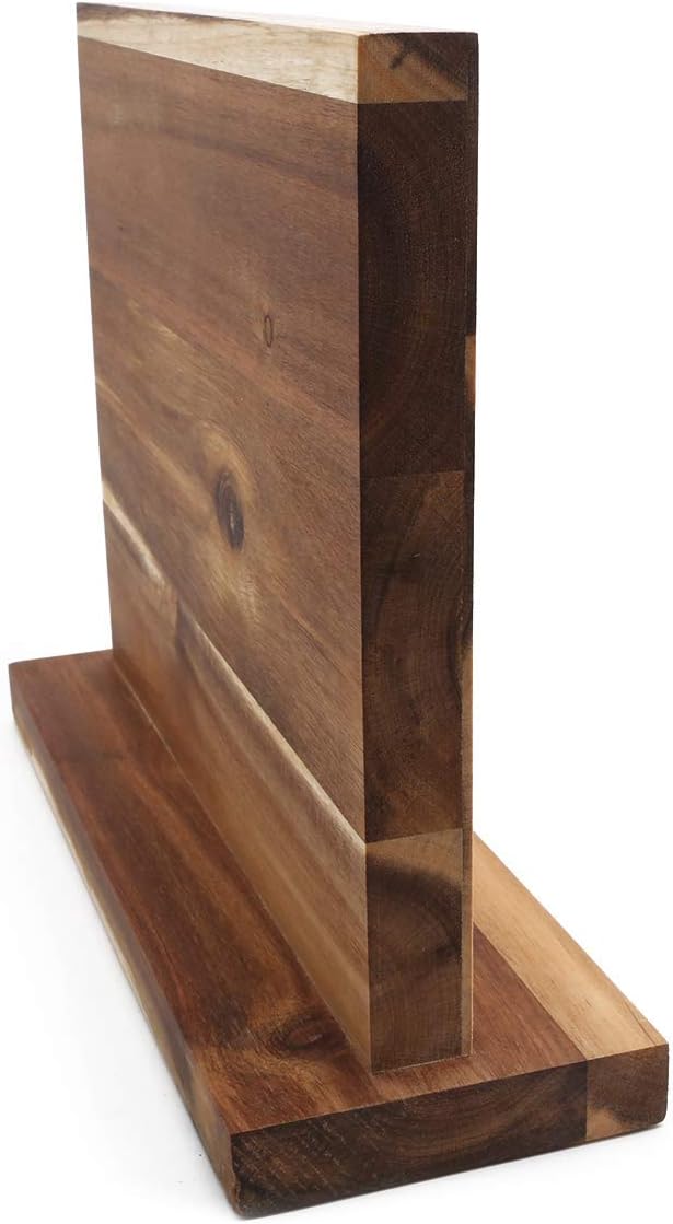 Uniharpa Magnetic Knife Block , Acacia Double Sided Magnetic Knife Holder - Image 5