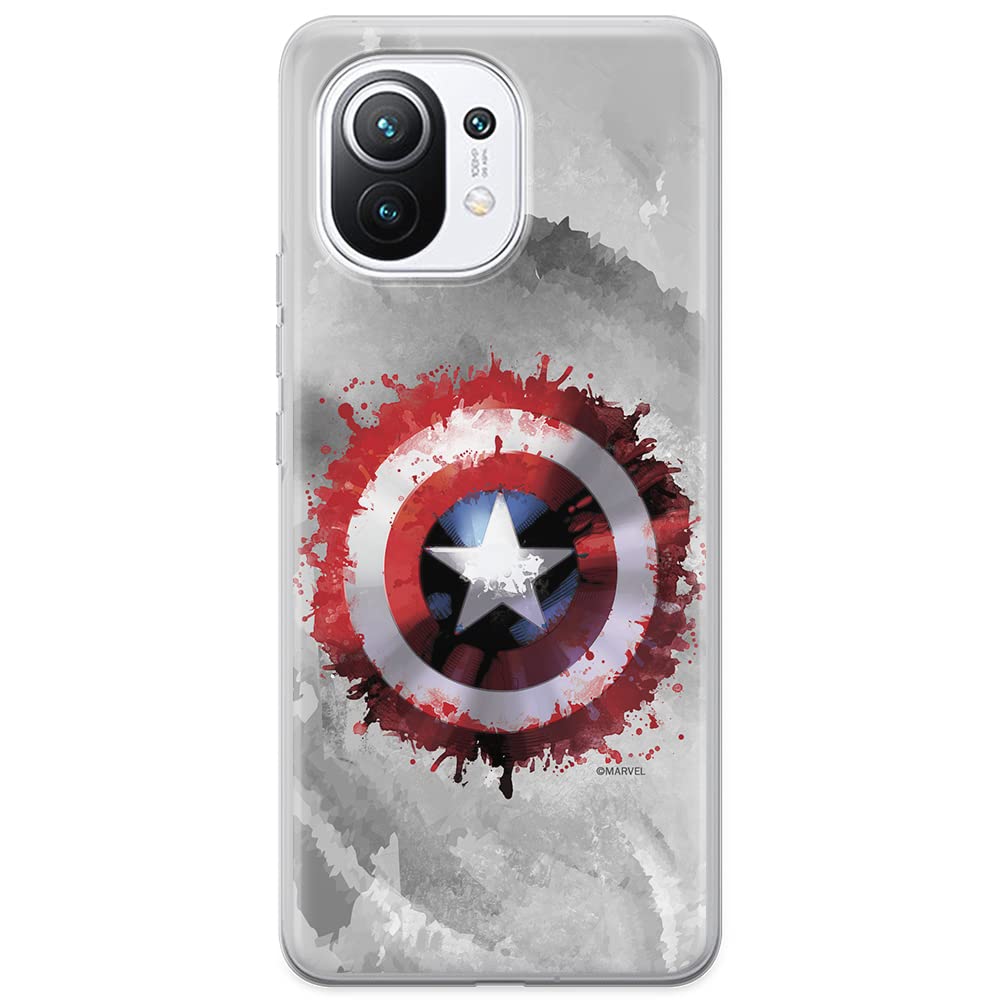 ERT GROUP mobile phone case for Xiaomi 11 original and officially Licensed Marvel pattern Captain America 019 optimally adapted to the shape of the mobile phone, case made of TPU — image 1