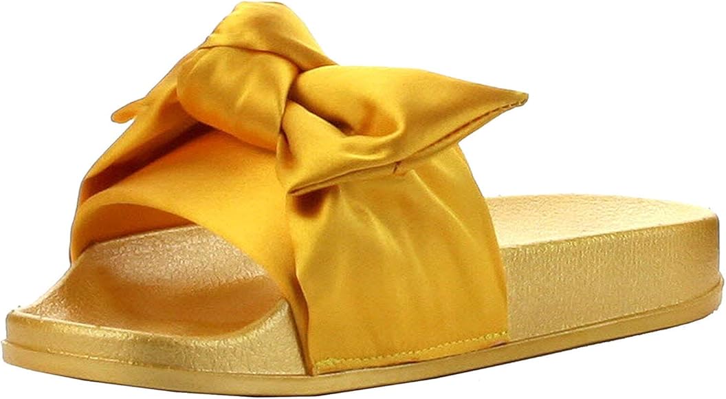 bow slide sandals