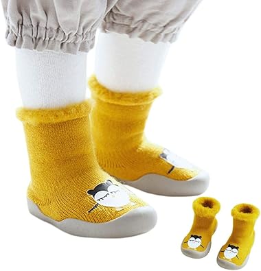 Amazon Jk Home ソックス 靴下 靴 赤ちゃん ベビー 子供 女の子 男の子 キッズ ガールズ ボーイズ 秋冬 厚手 オシャレ 防寒 暖かい 滑り止め 猫 プレゼント くま ペンギン 柔らかい かわいい Jk Home ベビーシューズ