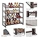 LANGRIA 4-Tier Metal Shoe Rack Utility Shoe Tower Shoe Organizer Shelf for Closet Bedroom & Entryway Bronze