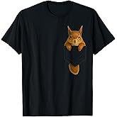 Cute Squirrel Pocket Funny Gifts for Men Women Teen Kid T-Shirt