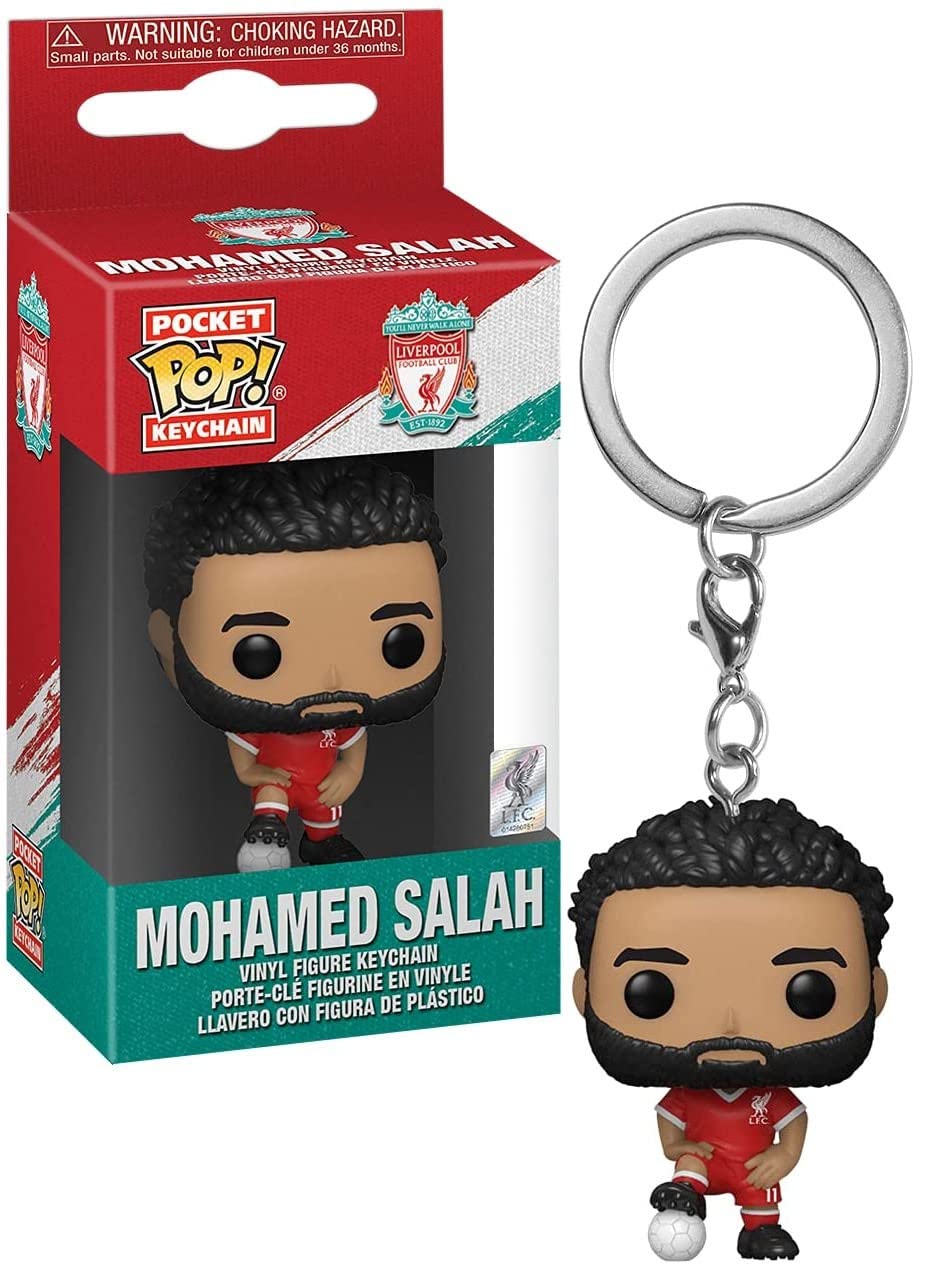 Funko POP! Keychain: Liverpool - Mohamed Salah - Liverpool FC - Collectable Vinyl Mini Figure Novelty Keyring - Stocking Filler - Gift Idea - Official Merchandise - Sports Fans - Minifigure