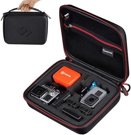 Amazon Co Jp Smatree Gopro Hero 9 収納ケース 8 7 18 6 5 4 3 3 2 1に対応 Dji Osmo Actionカメラ収納ケース Evaケース Gopro 7 ハードケース耐衝撃 防水 Black カメラ