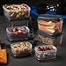 Fit & Fresh JAXX Set of Six Containers, Extra / Replacement Containers for FitPaks, Leak Proof, Reusable, BPA-Free, Assorted Sizes, Gray