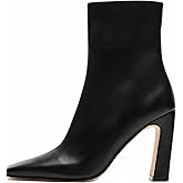 Lovee Cosee Ankle Boots for Women 2025 Chunky Heel Square Toe Heeled Boots with Zipper Comfort Fall Winter Party Office Date Night Travel Casual Outfit