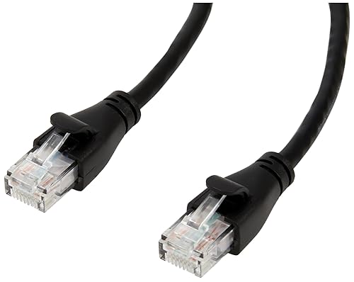 Amazon Basics RJ45 Cat-6 Ethernet Patch Internet Cable - 5 Foot (1.5 Meters), 16 Pack of 10, 160 Count Total, Black
