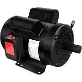 5HP Air Compressor Motor Farm Duty Motor 1750RPM TEFC 208-230V CW/CCW 60HZ | Eletric Motor Shaft Diameter1-1/8", Shaft Length 2.75" 184T Frame AC Motor