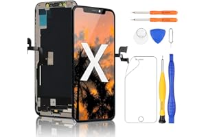 Yodoit for iPhone X Screen Replacement COF FHD LCD Display 3D Touch Digitizer 5.8 Inch Glass with Repair Tool Kit, Compatible with Model A1865, A1901, A1902