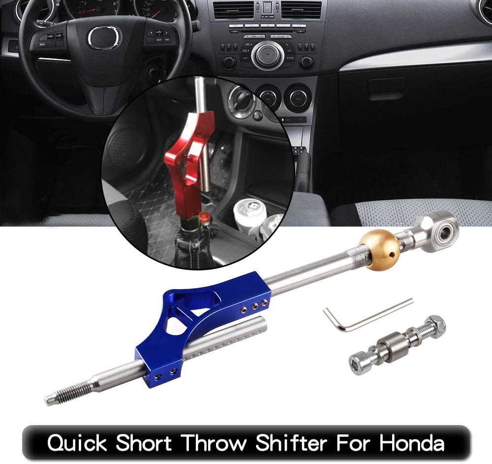 RYANSTAR Shifter Extender Adjustable Short Shifter for Honda Ciciv CRX Del Sol Acura Integra B or D Series Engine Blue