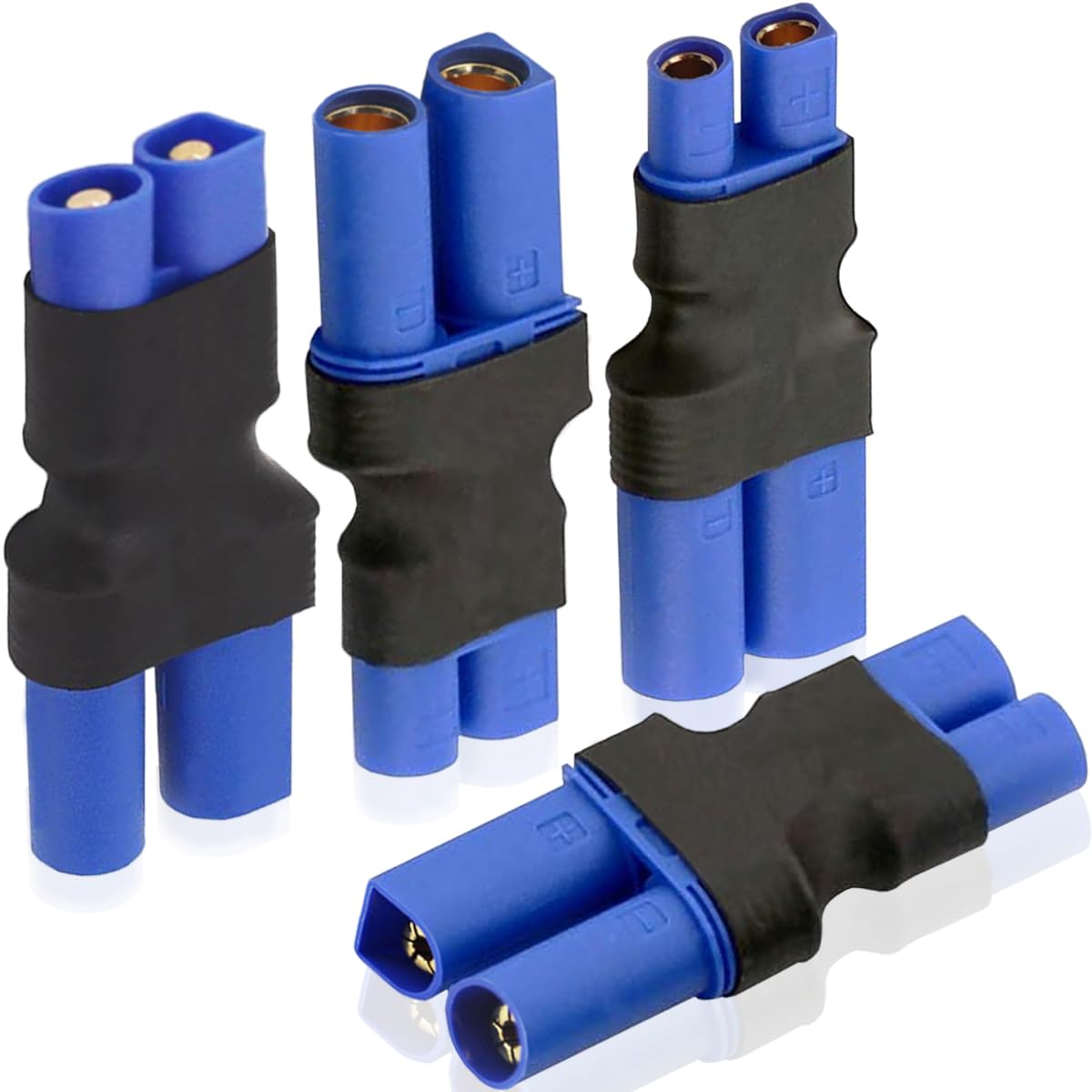 Xiatiaosann 2 Pair EC3 to EC5 Connector EC3 to EC5 Male Female Connector Adapter Without Wires RC LiPo Battery Connector for RC Lipo Battery Connector Remote Control Aircraft etc